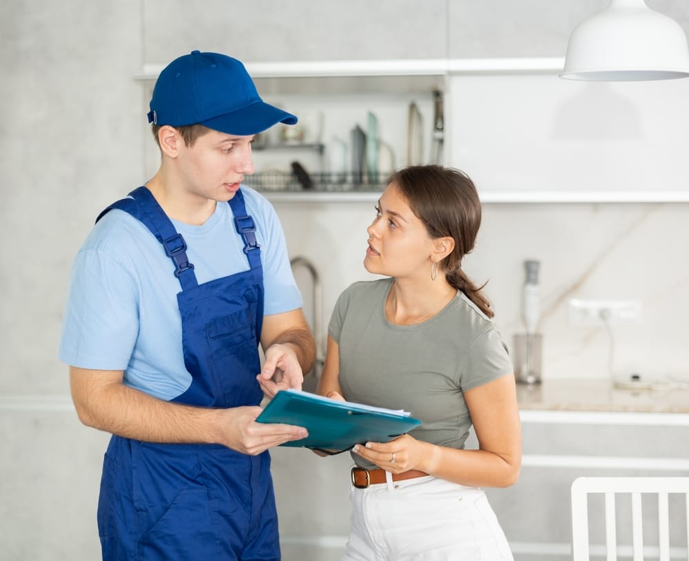 homme en costume de travail signant des documents de client concernant la prestation